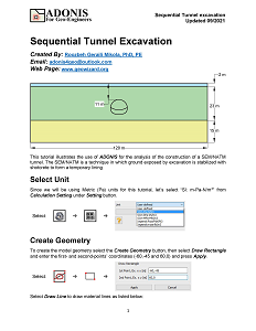 Sequential Tunnel Excavation